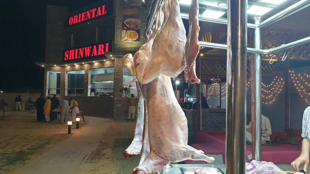 Live Cutting for Mutton and Chicken Karahai at Oriental Shinwari