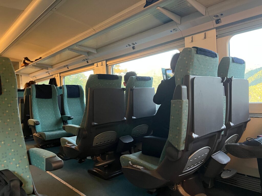 Sarajevo to Mostar Train interior - Bosnia and Herzegovina